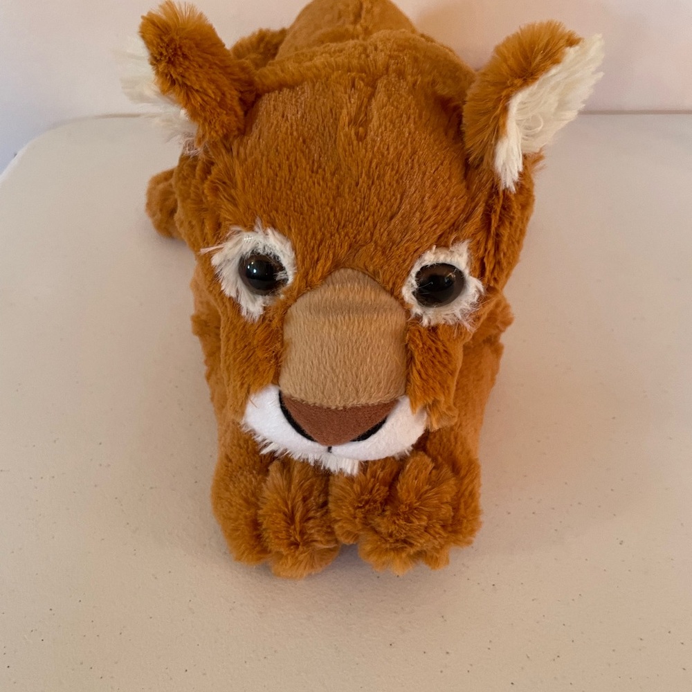 Plush Lion Toy - Brown and White